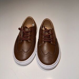 Janie and Jack WINGTIP SNEAKER - brown leather sneakers